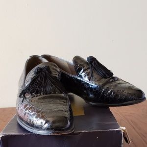 Stuart Weitzman Ostassel Maxi Croco Black